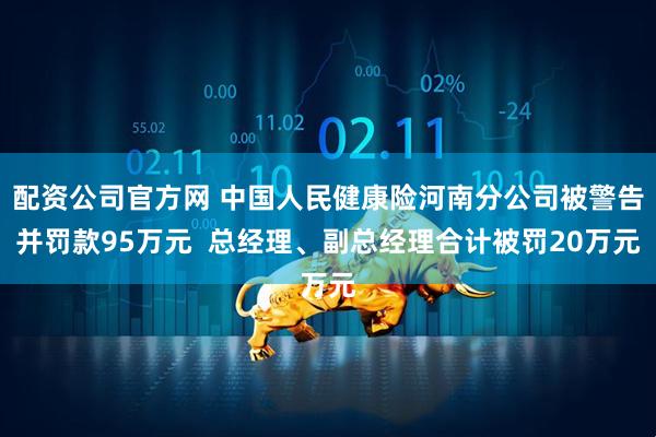 配资公司官方网 中国人民健康险河南分公司被警告并罚款95万元  总经理、副总经理合计被罚20万元